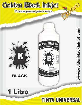 Frasco de 1 Litro de Tinta NEGRA para Recarga de Cartuchos HP, Canon, Lexmark